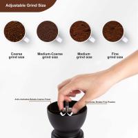 Molinillo Manual de granos de café con 2 frascos de Vidrio (11oz Cada one), rebaba de Cerámica, manivela - details 2