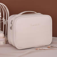 Bolso De Maquillaje Para Mujer Organizador De Viaje Impermeable De PU Cuero Con Compartment Multiuso Cierre De Cremallera - details 9