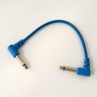 6PCS Cable De Enlace De Efectos De Guitarra Eléctrica Pedal 1/4 Angulo Derecho Bajo Ruido Shielded Audio Cable Accesorios Para Guitarra - details 9