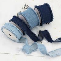 Cinta De Jeans Para Manualidades Y Costura Cinta De Satén Para Colgantes Y Flores Cinta De Fringe Para Decoración De Ropa Azul Estilo Cowboy - details 2