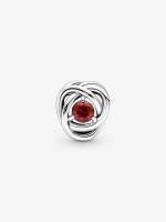 Pandora - Charm Círculo de Eternidad Rojo Verdadero de Julio - Plata de Lei - details 1