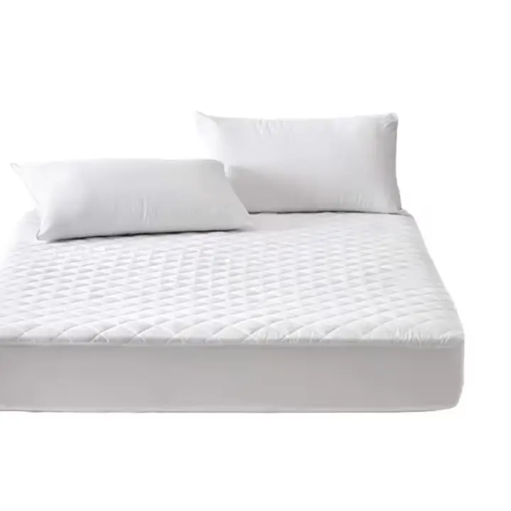 Protector De Colchón Acolchado Impermeable, Transpirable Y Antiácaros, Acolchado Basic Blanco Funda De Colchón de verano Cubierta De Cama Lavable Gruesa Protector De Colchón Resistente Al Agua 90/105/135/150Cm - 1