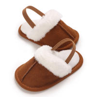 Zapatillas De Invierno Para Bebés Con Cordón Elástico De Lana Suave Y Antideslizante Para Niños Y Niñas Zapatos De Primer Pasos - details 11