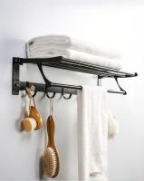 STARTELECTRIC - Toallero, Toalleros de Baño, Sin Taladro, Adhesivo para Baño, con 5 Ganchos, Toallero de Pared para Colgar en la Pared, 60cm Toallero Plegable de 90° Montado, para Baño y Cocina, Negro - MARCA ALLPERCOM - details 3