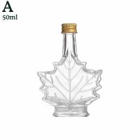 Botellas De Vidrio Para Alcohol Mini Forma De Hoja De Arce 50ml 100ml 250ml Con Tapa Eco-amigable Para Licor Escocés Y Sirupos - details 5