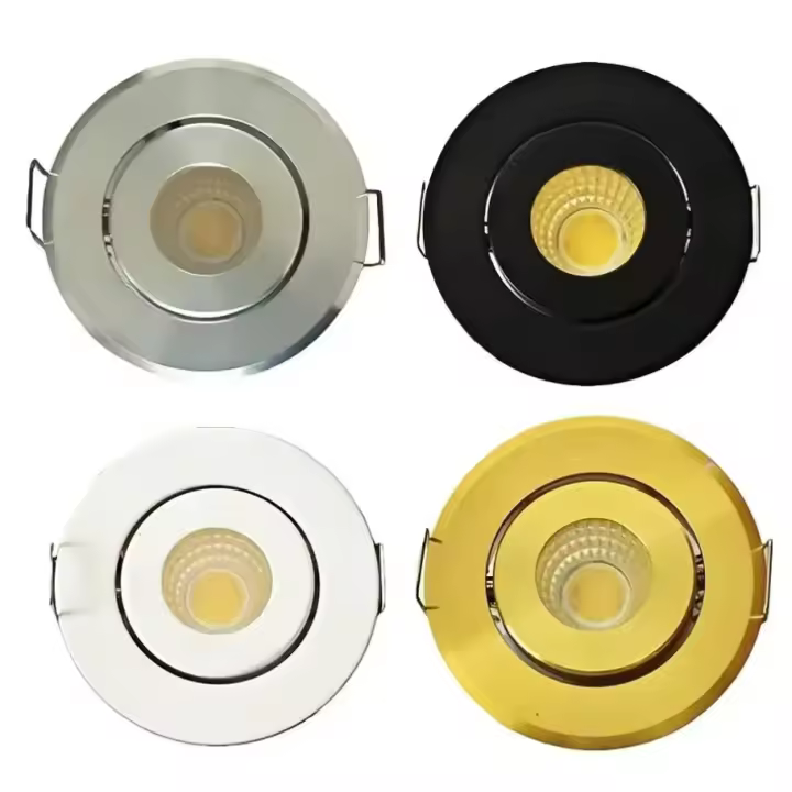 Luz De Techo LED COB Ajustable 12V Mini 3W Luz De Exhibición De Armario Luz Recargada Blanco Cuerpo Para Foyer TV Armario - 1