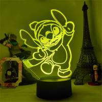 Lámpara De Noche LED Anime Stitch 3D Iluminador De Dibujos Animados Para Decoración De Habitación Regalo De Cumpleaños - details 12
