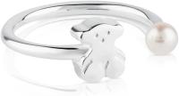 Anillo Abierto de Plata de Ley S925 para Mujer, diseño en forma de Oso elegant Anillo ajustable regalo perfecto para ella - details 2