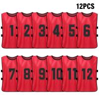 Chalecos De Fútbol Para Adultos 6/12 PCS Rápido Secado Uniformes De Equipo Entrenamiento De Fútbol Con Números Vests De Práctica - details 3
