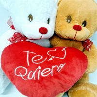 Peluche Parejas De Ositos Con Corazon Te Quiero 30 cm,TE AMO TE QUIERO I LOVE YOU,REGALO Día de San Valentín,cm,fespu - details 1