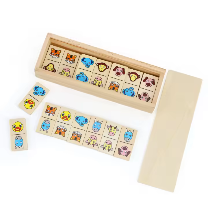 Pack de 6 a 30 unidades de dominó de madera, Dominó de dibujos de animales, regalos niños, regalos cumpleaños niños para invitados, regalos para invitados boda, detalles bautizo para invitados, Regalantes.com - 1