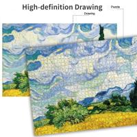 Rompecabezas De Pintura a Óleo Juego Familiar Para Adultos Y Niños 300/500/1000 Piezas Montaje De Montañas Y Valles Decoración Del Hogar - details 11