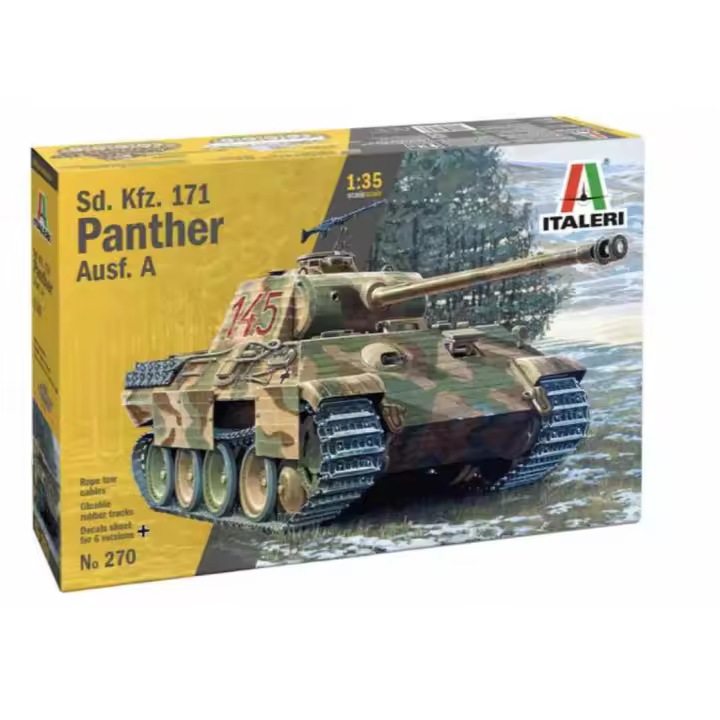 Tanque Panther Ausf A Italeri-0270 | Potente Motor de 700 Caballos - 1