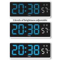 Reloj De Alarma Digital Con Control De Voz LED Temporal Modo Noche USB Always on Snooze 2 Alarma 12/24H DST Reloj De Mesa Moderno - details 5