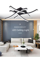 Luz De Techo LED Moderna Instalación Superficial Elegante Curva Para Sala De Estar Dormitorio Cocina Iluminación Diaria - details 0
