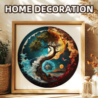 Puzzle De Madera Irregular Con Tema De Noche Estrellada Y Árboles Formas De Animales Vibrantes Desafío Cerebral Para Adultos Artístico - details 4