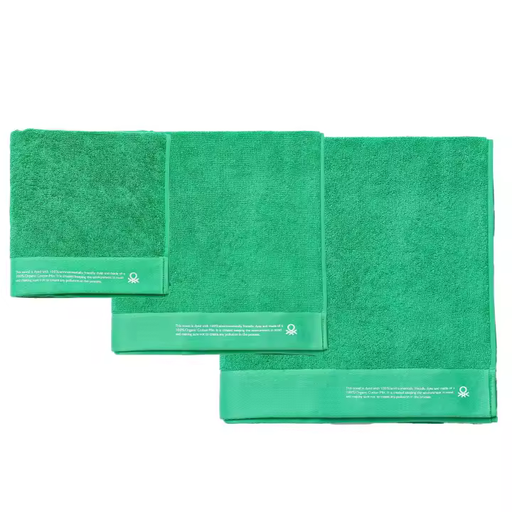 United Colors Of Benetton Kit Toallas Baño 100%algodón Azul Pack 3 - 1