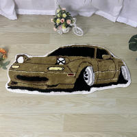 Alfombra De Coche Deportivo Para Decoración De Hogar Alfombra Antideslizante Suave Con Diseño De Carreras Adecuada Para Sala De Estar Dormitorio - details 2