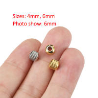 50pcs Cuentas De Acero Inoxidable Con Ribete Tubo Espaciador Para Fabricación De Joyas DIY Color Oro Y Acero Tamaño 4mm 6mm - details 2