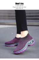 Zapatillas Deportivas Casuales Para Mujer 2024 Suela Gruesa Con Almohadilla Aire Tacón Inclinado Zapatos De Moda Para Mamá Zapatos Transpirables Y Elevados - details 5