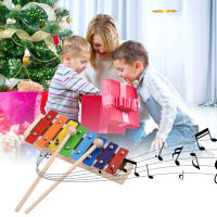 Xilofón De 8 Teclas Tamaño Compacto Glockenspiel Con Placa De Aluminio Colorida Y Mallets De Madera Instrumento De Percusión Musical Regalo - details 0
