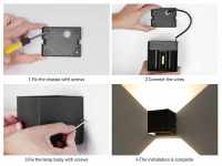 Lámpara De Pared LED Impermeable IP65 6W/12W Para Exterior Y Interior Iluminación De Jardín Patio Puerta Y Decoración De Dormitorio Sala De Estar - details 10