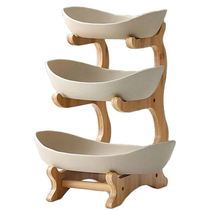 Tazón De Frutas Creativo De Plástico Para El Hogar Y Sala De Estar 2/3 Capas Bandeja Para Aperitivos Moderno Y Elegante Soporte Para Pasteles Salada De Frutas