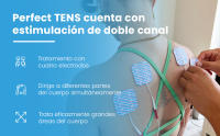 TensCare Perfect Tens+ 12 electrodos – Electroestimulador para Alivio del dolor. 2 Canales, con programas Clínicamente Comprobados para aliviar el dolor de espalda, Artritis y Lumbalgia - details 4