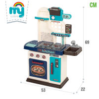 COLORBABY - Cocina juguete eléctrica, 53x22x69 cm, luz y sonido, accesorios para cocinar, alimentos, horno, fregadero, frigorífico, cafetera, cocinita infantil, cocinitas infantiles, cocinas para niños, +3 años - details 3
