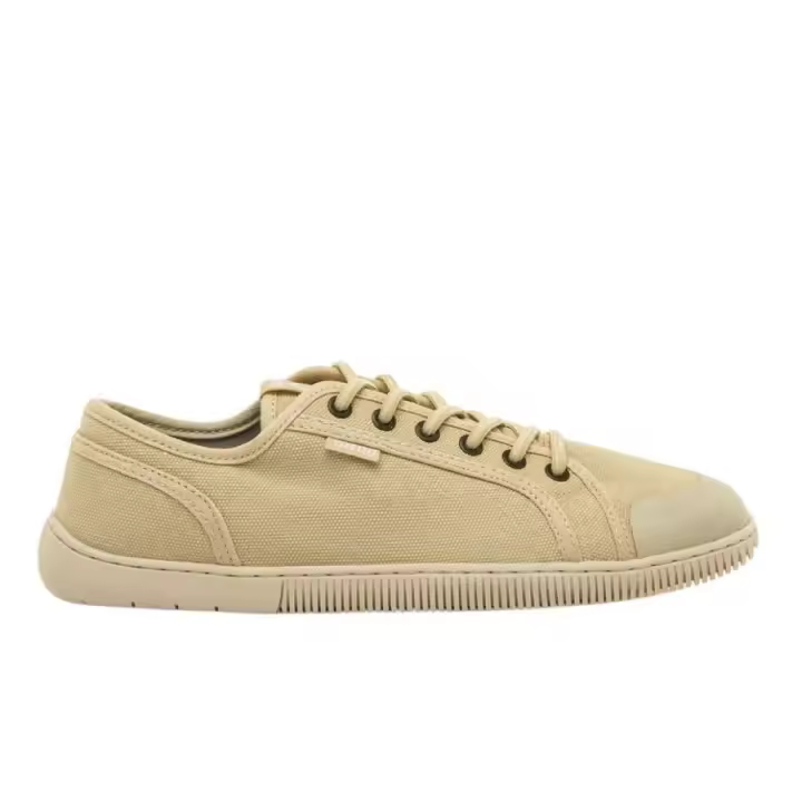 Zapatillas niño y niña Mustang free barefoot color Yorex ecru crudo con cierre de cordones calzado respetuoso textil para juniors y con plantilla de trasición para los que no estan acostumbrados al calzado barefoot muy comodas y veganas - 1