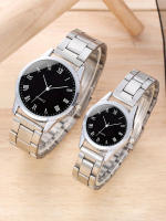 Reloj De Cuarzo Minimalista Para Hombres Y Mujeres 2PCS Set De Relojes Para Parejas Como Regalo Caso De Aleación Resistente Al Agua Estilo Casual - details 0