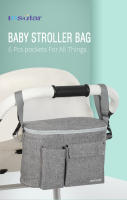 Bolsa De Diaper Para Carrito De Bebé Organizador De Almacenamiento Colgante Para Coche Bolsa De La Madre Con Botella De Viaje Accesorios Para Carrito De Bebé Tamaño Pequeño Material De Tela Cierre De Cremallera - details 0