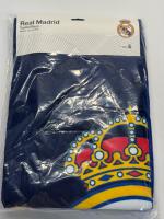 Toalla Playa Piscina infantil Real Madrid Franja Bandera azul Oficial 70x140cm de microfibra para niños - details 4