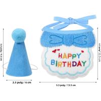 Conjunto De 2 Bandanas Y Sombrero De Cumpleaños Para Gatos Y Perros Ropa De Cumpleaños Para Mascotas Accesorios Para Fiesta De Mascotas - details 3