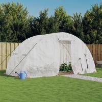 vidaXL Invernadero con estructura de acero 10 m² 5x2x2,3 m Color Blanco,  Verde, y mas - details 0