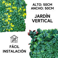 SZ Plancha Alfombra de Césped Artificial 60 * 40cm ~ 50x50 CM Jardín Vertical Decoración Interior Pared Hierba - details 14