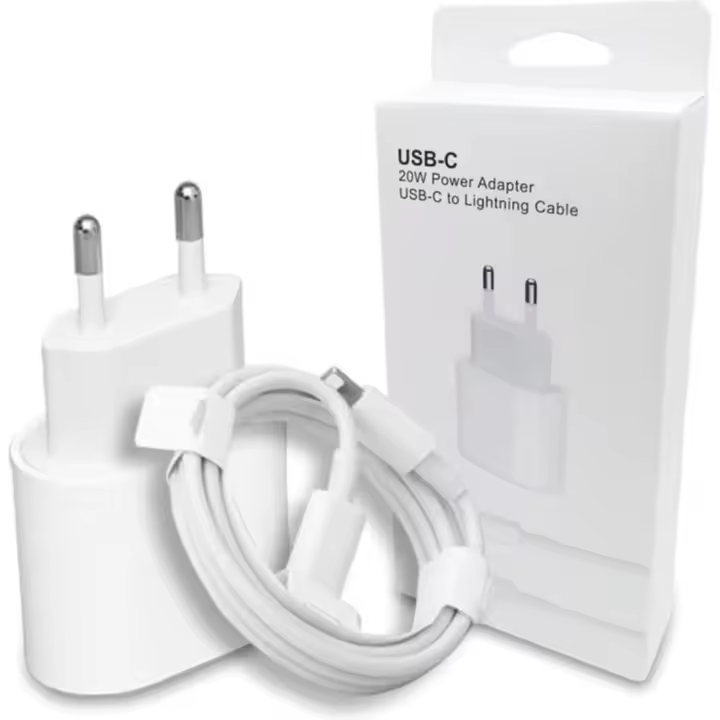 Cargador 20W con Cable lightning, con Carga Rapida 1m Compatible 20w, Adaptador Tipo C, Cargador USB C con Cable de Carga Rápida PD3.0 20W para iPhone 14 13 Fuente de Alimentación de Cargador Rápido USB C con Cable Tipo C a L de 1M para iPhone 12 11 - 1