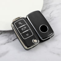 Funda De Llave De Coche Suave TPU Cubierta Completa Portador Para Volkswagen VW POLO Tiguan Passat B5 B6 B7 Golf EOS Scirocco Jetta MK6 Octavia - details 5