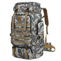 Mochila De Camuflaje Grande Para Senderismo Y Camping En Montaña Mochila De Lona Para Ciclismo Y Actividades Al Aire Libre - details 0