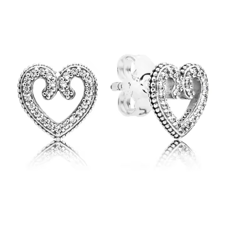 Pendientes de Aro en Plata de Ley  Vórtice de Amor  297099CZ，Incluye Caja Original - 1