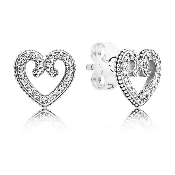 Pendientes de Aro en Plata de Ley  Vórtice de Amor  297099CZ，Incluye Caja Original - 1