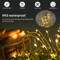Luces De Hiedra LED Solares Impermeables 10M-100M Con Panel Solar Grande Para Exterior Decoración De Jardín Navidad Color Blanco Cálido Y Multicolor - details 3