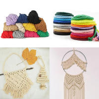 Cordón De Algodón 5mm Eco-amigable Tejido Alto Tensión Hilo Torcido Para Manualidades Y Decoración Del Hogar 5M Por Lote - details 0