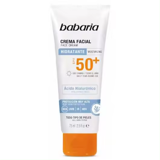 Crema Solar Ácido Hialurónico SPF50+ Babaria - 1