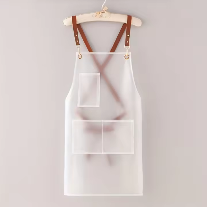Nueva Delantal Impermeable Y Antiaceite Estilo Coreano Moda Para Mujer Traje De Trabajo Para Cocina Del Hogar Con Correa - 1