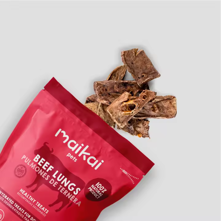 MAIKAI Pulmones Deshidratados 80 g - Chuches para Perros - Snacks 100% Naturales - Dieta BARF - Premios para Cachorros - Chuches Saludables - 1