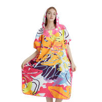 Poncho Toalla Rápida De Secado Microfibra Para Playa Y Natación Robe De Baño Para Adultos Con Capucha Toalla De Natación - details 2