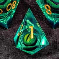 Juego De Dados DND Líquido Núcleo D&D Resina Fronteriza Para Juego De Rol RPG D20 D12 D10 D8 D6 D4 Borde Fino Dados De Dragón Y Sótano - details 3
