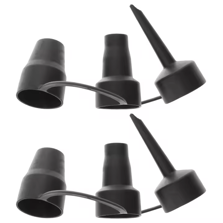 Adaptador de bomba de Aire Eléctrica (paquete de 2), 3 años, Boquillas de repuesto, adaptador portátil, color Negro - 1