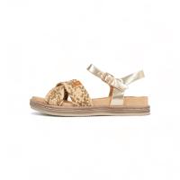 HLUNA - Sandalias planas Deportes con Plataforma con Tira Ancha de Esparto - Pulsera al tobillo con hebilla - Sandalias de Esparto Negro Blanco y Oro - WH21-38 - details 1